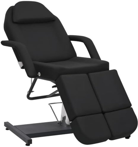 Somanki Kosmetikstuhl Kunstleder Schwarz 180x62x78 cm, Massagestuhl, Kosmetik Liege, Tantra Liege, Behandlungsliege, Pediküre Stuhl, Fusspflege Stuhl, Bett Für Wimpernverlängerung - 110268