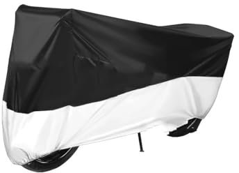 Funda de Moto Cubierta Protectora Impermeable para Lluvia Motocicleta A Prueba Polvo para Pia&ggio para Vesp&a Sprint Primara Scooter GTS 300(Silver,2XL for 200cm)