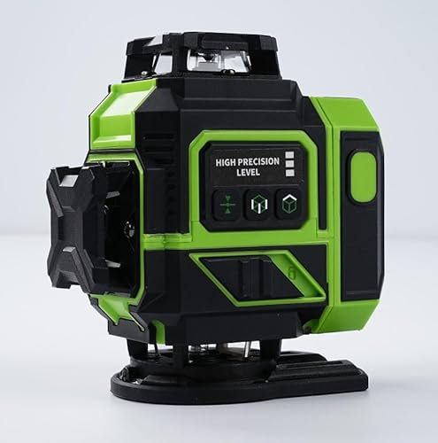 Uadme Nivel Laser Autonivelante 360 Grados con Tripode, Niveles Láser Verde 16 Líneas, 2 x Batería, Control Remoto, Base Magnética, Soporte Giratorio (Verde)