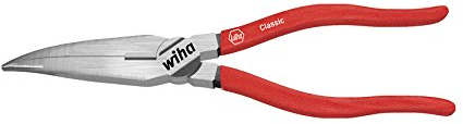Wiha Flachrundzange Classic mit Schneide gebogene Form, ca. 40° (26723) 160 mm