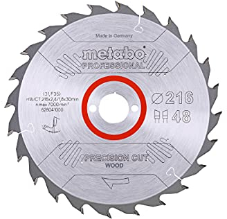 Lames de scie circulaire pour scie circulaire précision cut HW/CT 216 x 30, 48 WZ 5° nég. (semi-)stationnaires