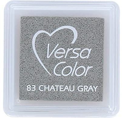 Tsukineko VersaColor Stempelkissen - Grau, Chateau Gray - Klein - Deckend, Wassbasis - Wasserfest - Embossing