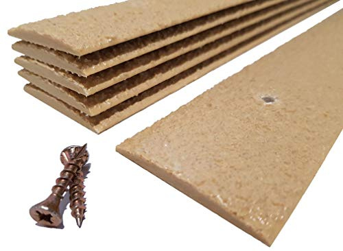 Pack of 5 Anti Slip Decking Strips 50mm x 600mm Beige