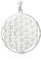 Vinani Anhänger Lebensblume Damen 925 - Blume des Lebens Anhänger für Kette Mandala klein aus 925 Sterling Silber für Frauen 30mm ALB-EZ