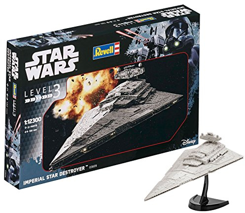 Revell Imperial Star Destroyer Modellbausatz I Maßstab 1:2700 I Detailreiche Triebwerksnachbildungen I Fein gravierte Oberfläche I Geeignet ab 10 Jahren I Ideal für Sammler und Star Wars Fans