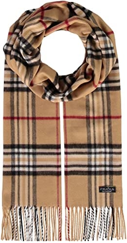 FRAAS Cashmink Schal 35 x 200 cm - Weicher als Kaschmir - Schal kariert für Damen und Herren - Perfekt für Herbst und Winter Camel