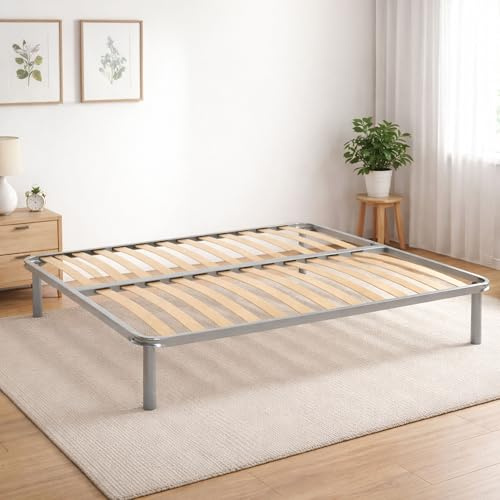 Talamo Italia - Malvina-Doppelbettgestell, orthopädisches Untergestell aus Birkensperrholz mit 13 Latten, 100 % Made in Italy, 180 x 190 x 34 cm