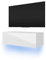 Selsey Skylara – Mueble bajo para TV en Color Blanco con frentes Brillantes y LED RGB Colgante, 100 cm