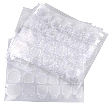 Kalolary 10 Blatt (240 Stück) Nagelkleber Aufkleber, Doppelseitiges Transparentes False Nail Glue Jelly Gel Tape Adhesive Tabs Wasserdicht Flexible Fake Nails Tips Für Die Maniküre