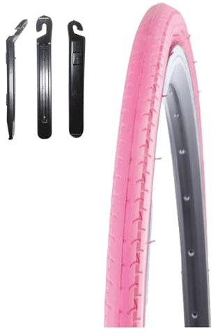 1 x Kenda 28 Kontender K-196 Rennradreifen in Pink 26-622 (28 x 1,10) inkl. maxxi4you Reifenheber
