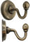 Fuxxer 2x Antike Messing Handtuch-Haken, Wand-Haken, Klassisches Design Bronze Eisen Messing, 48 x 59 mm, 2er Set