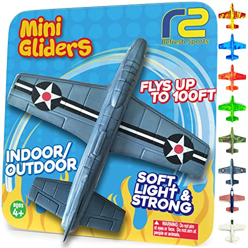 Foam Airplanes for Kids: Airplane Toy Glider Plane Styrofoam Airplanes - Best Outdoor Toys for Boys All Ages 3 4 5 6 7 8 + Year Old - Outside Toys Air Planes Outdoor Army Toys for Kids Presents