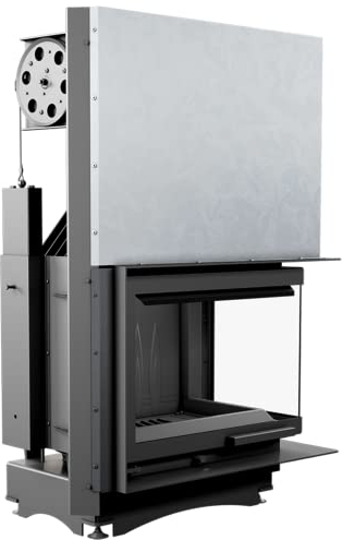 KRATKI Maja Chimenea de Leña con Entrada de Aire Compatible con BImSchV 2 8 kW Eficiencia Térmica 80% Salida de Polvo fi 150 mm Hierro Fundido 114,7 x 78,65 Puerta Guillotina