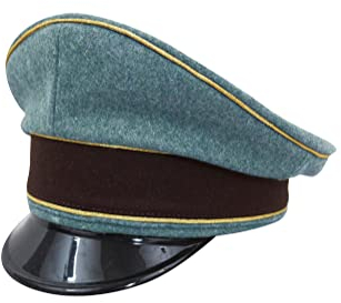 WW2 Wolle Visor Cap, Blau Grün Grau, 62