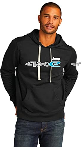 Jeep Herren 4Xe Superweicher Kapuzenpullover mit Kapuze, recycelter Baumwolle/Polyester-Stoff, Schwarz, schwarz, Large
