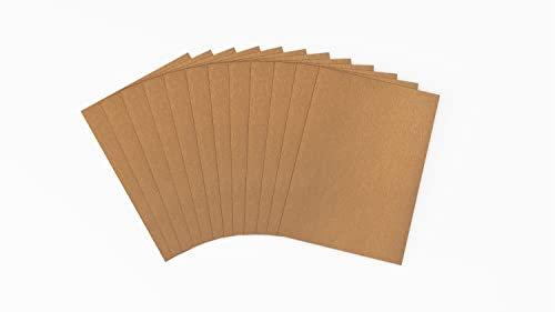 Brandalo® veganes Leder - waschbares Papier - 12 Bögen 21x30cm bei 0,55mm Dicke - Waschpapier - Lederpapier - Handmade Label gestalten - DIY zum nähen, basteln, plotten, Bedrucken UVM.