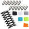 Widamin 6 Paar Flache Elastische Schnürsenkel mit Metallkapsel, No Tie Shoelaces, Schnürsenkel Ohne Binden für Kinder und Erwachsene (Schwarz+Weiß+Grau+Orange+Grün+Blau)