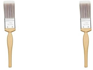 Fit For The Job 1.5 inch Diamond DIY Paint Brush For A Smooth Finish Painting with Emulsion, Gloss and Satin Paints on Walls, Ceilings, Furniture, Wood & Metal, 1.5 38mm (Pack of 2)