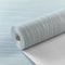 Trafagala 53 * 950cm Light Blue Modern Minimalist Non-Woven 3D Wallpaper Roll Glitter Metallic Stripe Textured Sky Blue Flocking Striped Wallcoverings for Bedroom Living Room TV Backdrop Hallway Hall