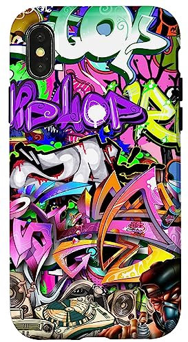 Graffiti Street Art, bunter urbaner Hip-Hop Hülle für iPhone X/XS