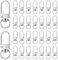 Metal Krallenverschlüsse Drehbare, 30 Stück Swivel Lanyard Verschlüsse Snap Hooks, Silver Krallenverschlüsse für Jewelry Purse Making DIY Bags Keychain Key Rings Art Crafts Schlüsselring