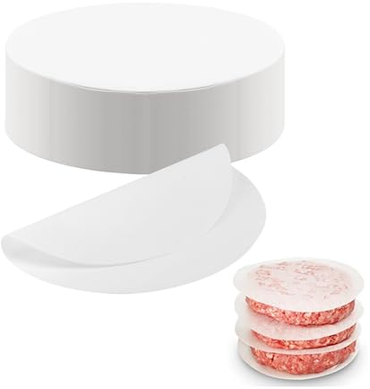MUNGHOK 1200 Stück 13cm Burger Papier Rund, Burger Backpapier für Burgerpresse, Burger Patty Papier Trennpapier Backpapier Burger Antihaftpapier zum Grillen Hamburger, Cheeseburger