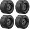 4 Stück Quad-Skate-Ersatz, Inline Skate Teile Räder, Skateboard Rollen 58*32mm, Quad Rollschuhe Ersatz Rollen, PU Räder mit Lagern, Longboard Rollen für Außen Innen Doppel Skating Skateboard (Schwarz)