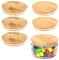 ANOTION Bamboo Lids for Gü Pots - Laser Bamboo Lid Compatible with Gu Puds Cheesecake Jars, Reusable Airtight Glass Storage Can Lids for Gu Pot, 6 Packs