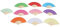 ABOOFAN Lot de 10 Éventails Pliants Simples De Style Chinois 10 Couleurs pour Décoration De Mariage