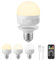 LGMCF Lampadina ricaricabile USB-C con telecomando, 3 colori, E27, dimmerabile, con batteria, 6W, con funzione di timing, luce di emergenza con magnetico, 1 confezione