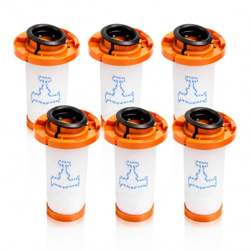 Set de filtres de rechange pour aspirateur Rowenta X-Force et Flex 9.60, pièces détachées, filtres lavables adaptés pour les modèles allergiques RH2038WO, RH2037WO, RH2039WO (lot de 6)