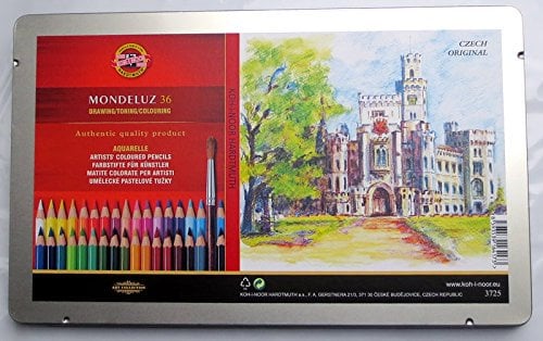 Kohino-ru Mondeluz Aquarellstifte, 36 Farben, in Dosen