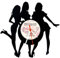 GRAVURZEILE Wanduhr aus Vinyl - Bond Girls Upcycling Design - Handmade Vintage-Uhr - Wanddekoration im Retro-Design für Filmfans - Geschenk für Sie & Ihn - Made in Germany