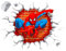 Polly Online 2PCS Spiderman Wandtattoos 3D Wandaufkleber für Kinderzimmer
