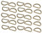 sourcing map 25 Stück 25mm D-Ringe Halbringe geschweißt Zinklegierung Flach Ring Bronzeton DE de