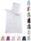Seersucker Bettwäsche Baumwolle oder Microfaser 135x200 cm, 80x80 cm Bügelfrei Weiss 100% Bauwolle