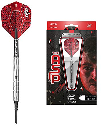 Target Darts Nathan Aspinall Generation 1 Soft Tip Darts, 18G | 90% Tungsten Darts, Pixel Tip Darts, Player Edition Set | Pro Darts Accessories, Electronic Soft Tip Dart Set, Professional Darts Set