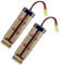 melasta 8.4v Akku Airsoft 1600mAh NiMH Flachakku Batterie Compatible with Mini Tamiya Anschluss für Airsoft Pistolen MP5, Narbe, M249, M240B, M60, G36, M14, RPK, PKM 2 Stück