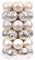 Sea Team 41-Pack Christmas Ball Ornaments with Strings, 60mm/2.36 Medium Size Baubles, Shatterproof Plastic Christmas Bulbs, Hanging Decorations for Xmas Tree, Holiday, Wedding, Party, Champagne