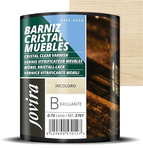 JOVIRA PINTURAS Barniz Cristal Muebles al Agua Brillante (750 Mililitros) F-37
