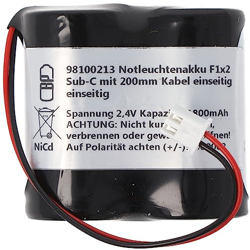 2,4 Volt Akkupack kompatibel mit Esylux Typ AS1800/2,4, Akkupack mit Kabel und Stecker