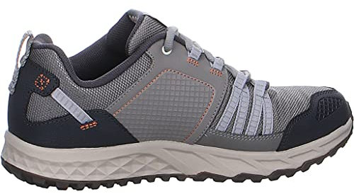 Skechers Herren Escape Plan Trekking Shoes, Tan Leather Mesh Charcoal Trim, 44 EU