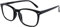 DOOViC Blaulichtfilter Lesebrille Schwarz/Eckig Rahmen Große Gläser Computerbrille Brille mit Sehstärke für Herren/Damen 2,5