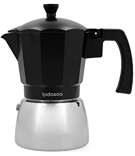 Bidasoa Tribeca Cafetera Aluminio Y Acero 6 Tazas Aluminio Apto Inducción Apto Gas