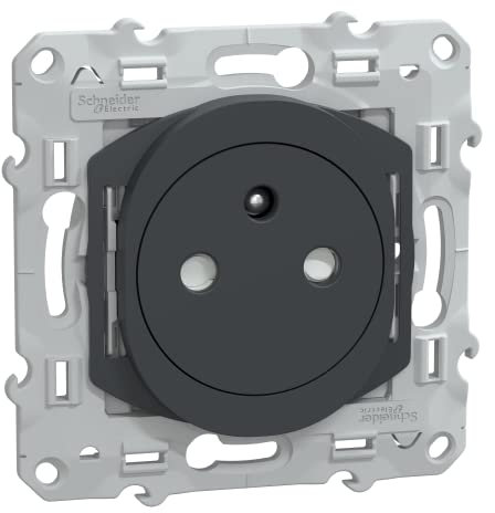 Schneider Electric - Ovalis - toma de corriente 2P+T 16A rasante - terminales de coche - Antracita - S340052