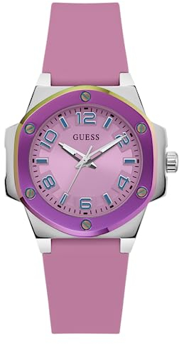 GUESS Montre pour Femme 38 mm Bracelet en Silicone GW0556L1, Bracelet