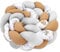Totsy Baby Kuschelkissen Kinder Kissen Deko 200 cm - flauschig Dekokissen Kinderzimmer Kinderkissen Zierkissen geflochten Baumwolle Minky Hirsch Grau