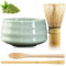 Vaileal Lot de 4 sets à thé matcha avec balai à matcha, bol à matcha en céramique, fouet en bambou, bol à matcha fabriqué à la main, accessoires de matcha