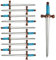 MUYAPAY 10 Pièces Épées Gonflables Jouet Épée, Couteaux de Gonflables Pirate, Epee Enfant, Deguisement Pirate, Epee Mousse pour La Fête de Cosplay, Halloween, Décorations de Thème