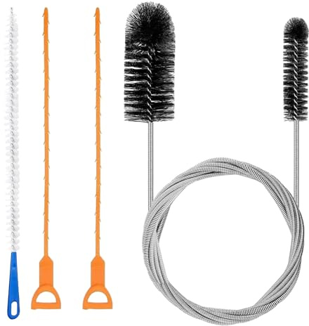 4Pcs Drain unblocker Tools Set,Shower Drain unblocker Tool,Flexible Toilet Brush u Bend,Multifunctional Sink unblocker Tool for Bathroom Shower Kitchen Plug Hole Brush